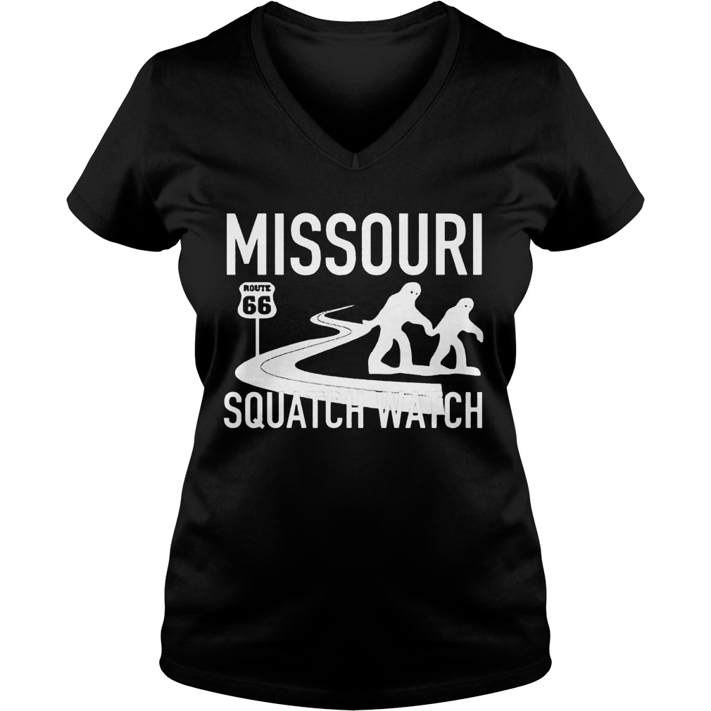 Missouri Route 66 Squatch Watch Crewneck Shirt Hoodie Sweater Longsleeve V Neck