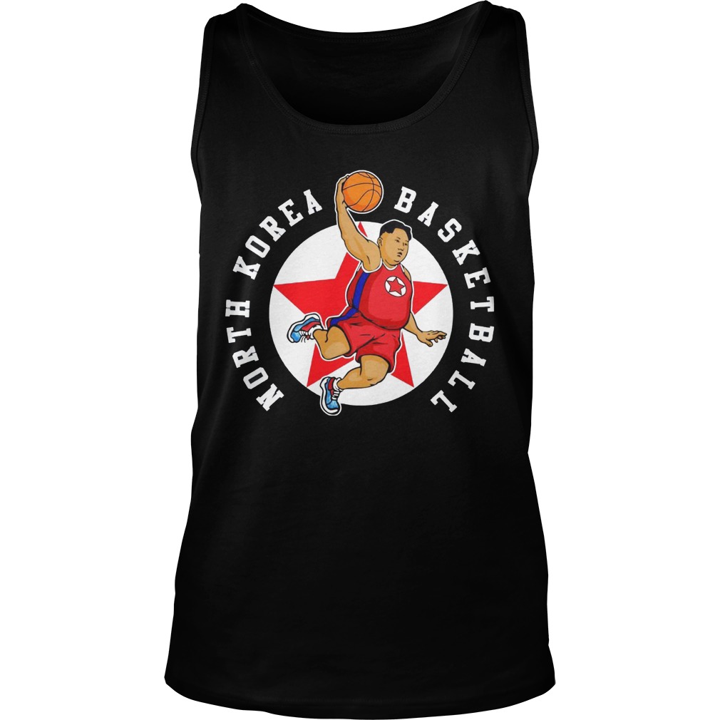 North Korea Basketball Rocket Man Kim Jong Un Tank Top