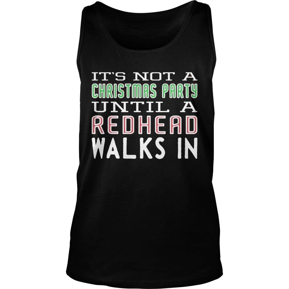 Not Christmas Party Redhead Walks Sweat Tank Top