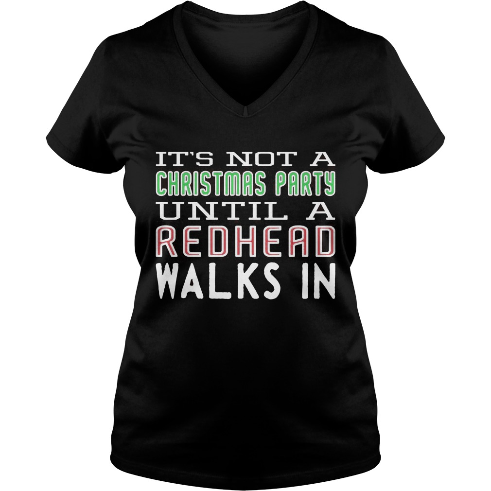 Not Christmas Party Redhead Walks Sweat V Neck