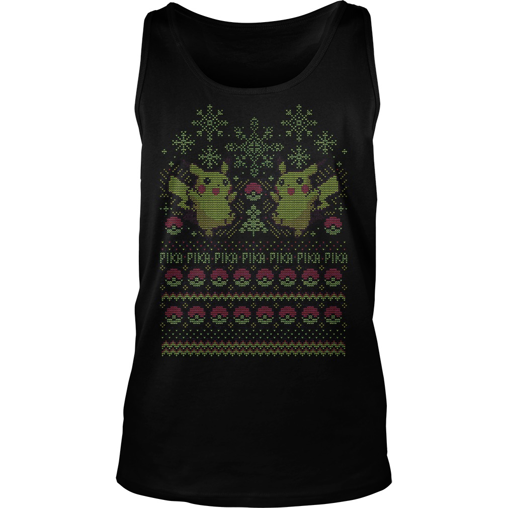 Pikachu Pokemon Ugly Christmas Tank Top