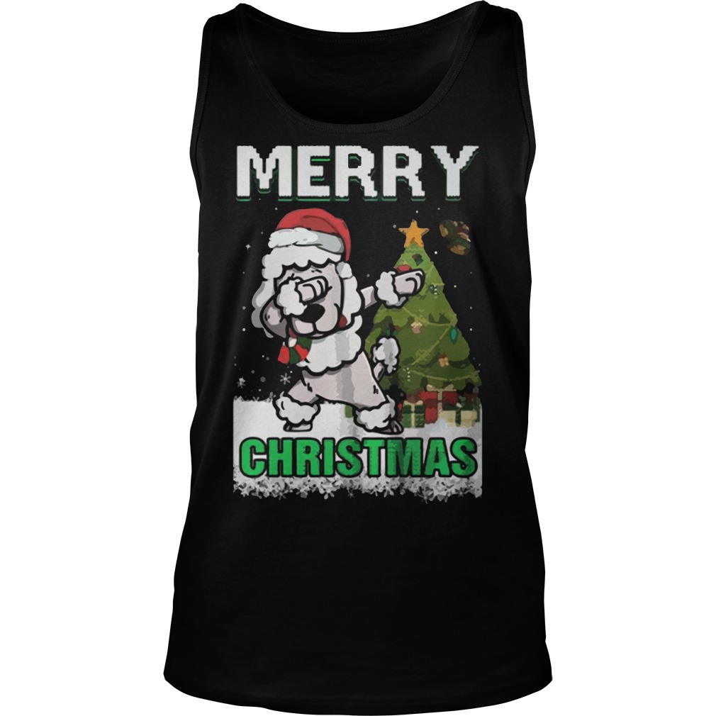 Poodle Claus Dabbing Merry Ugly Christmas Unisex Tank Top