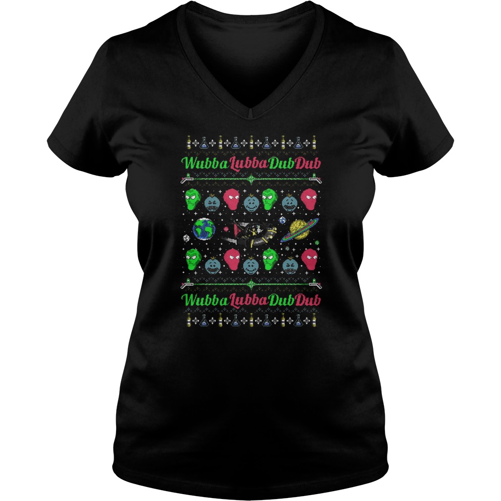 Rick And Morty Wubba Lubba Ladies V Neck