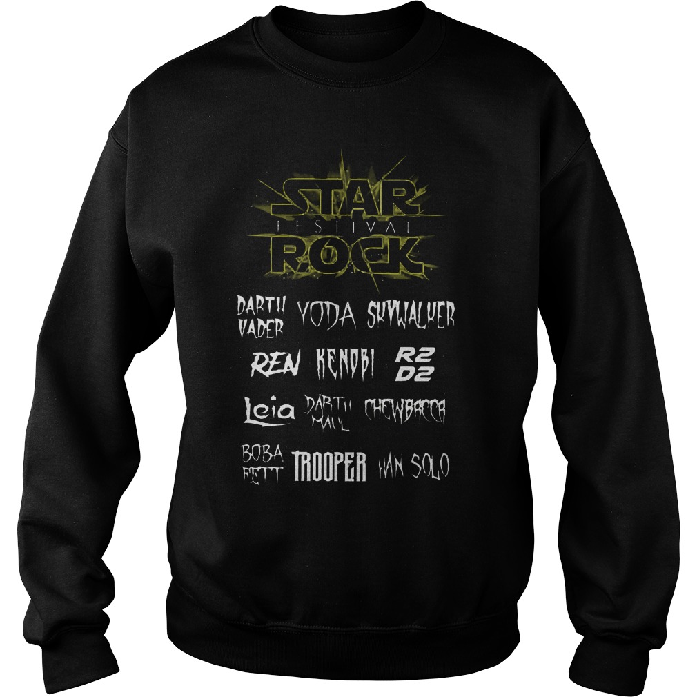 Rockstar Festival Darth Yoda Skywalker Ren Kendbi Leia Trooper Boba Fett Sweater