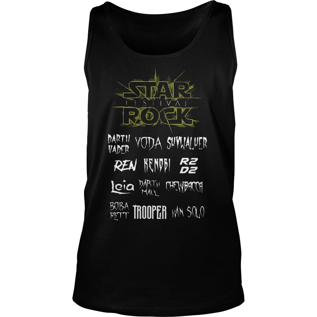 Rockstar Festival Darth Yoda Skywalker Ren Kendbi Leia Trooper Boba Fett Tank Top