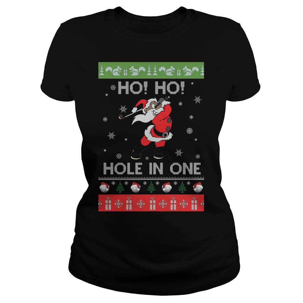 Santa Play Golf Ho Ho Hole One Christmas Ladies