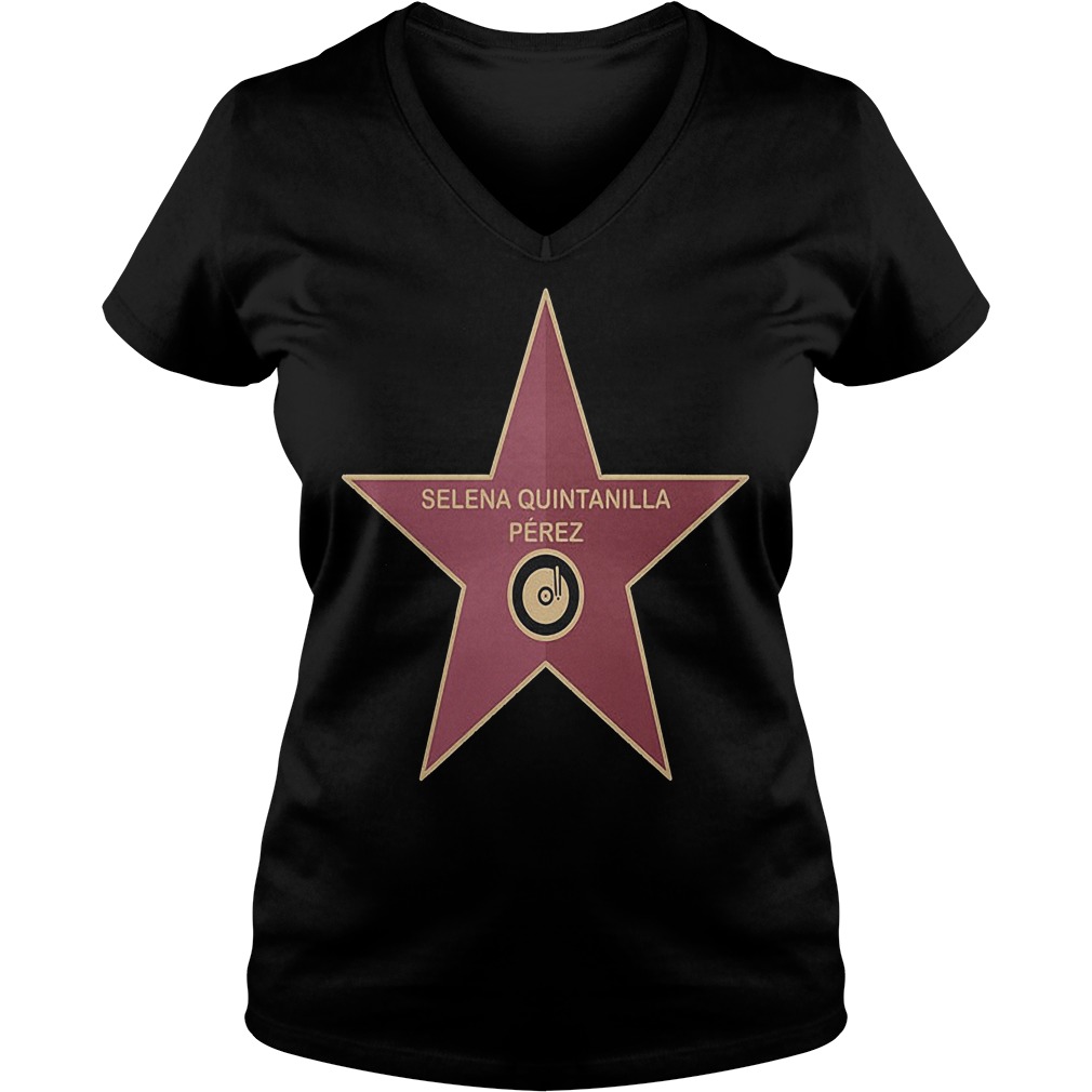 Selena Walk Of Fame Ladies V Neck