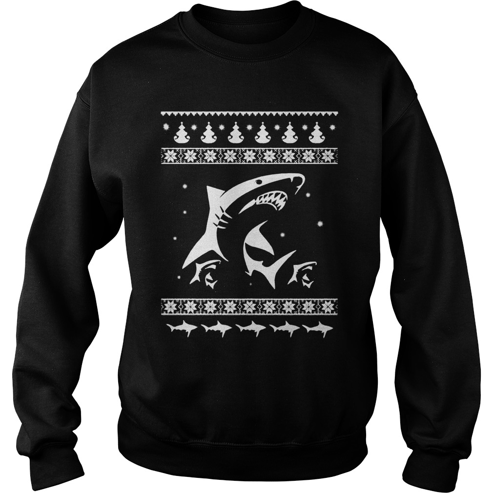 Shark Ugly Christmas Sweat Shirt