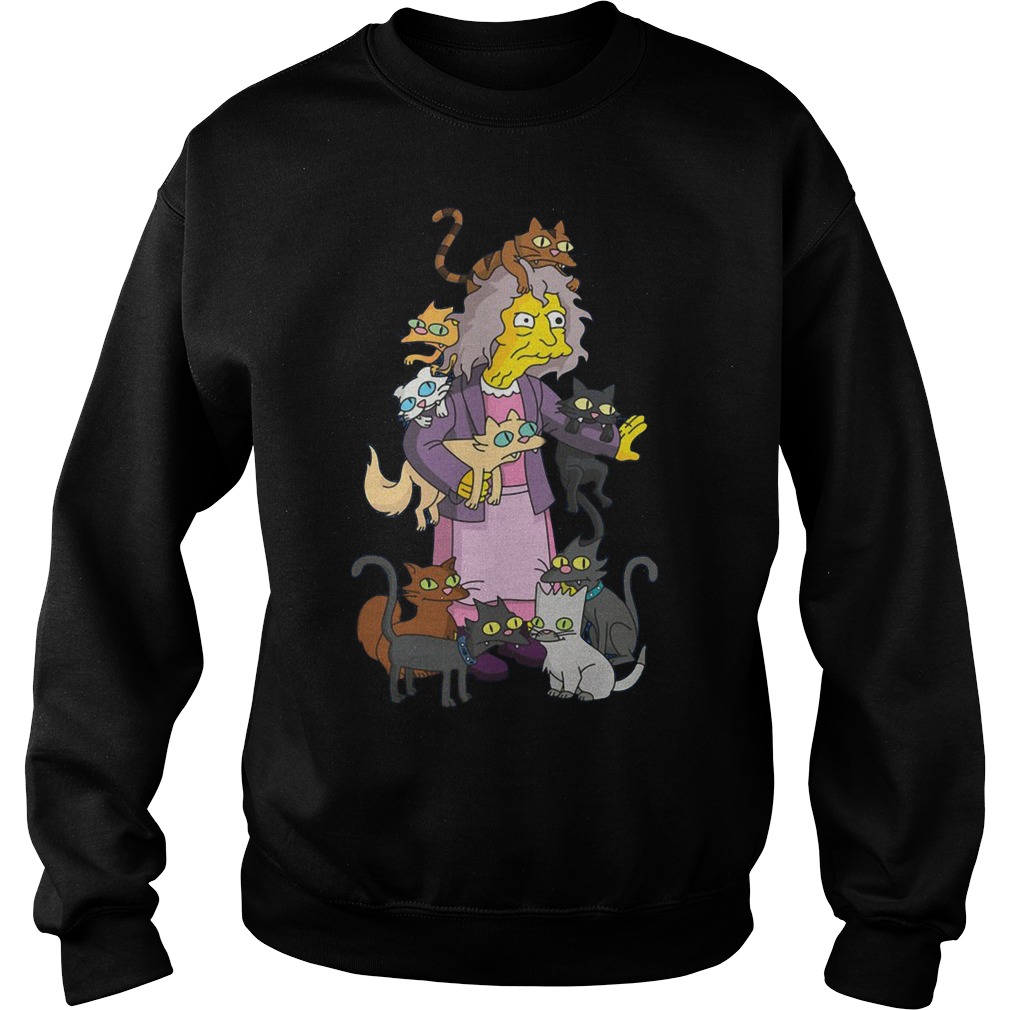 Simpsons Crazy Cat Lady Sweat Shirt