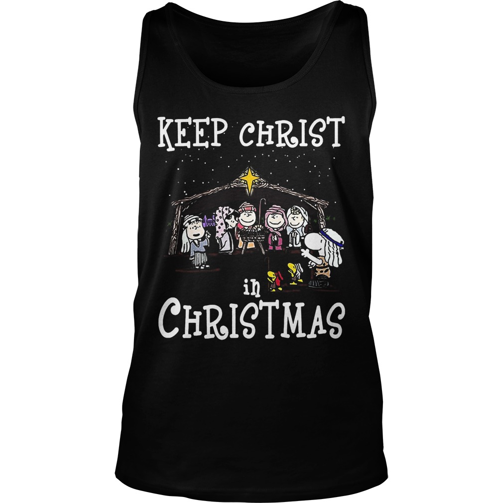 Snoopy Keep Christ Ugly Christmas Unisex Tank Top