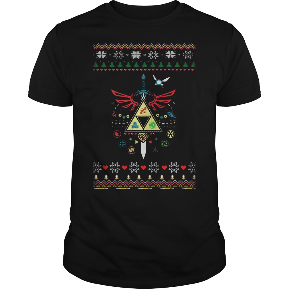 Song Christmas Time Legend Zelda Ugly Christmas Guys Tee