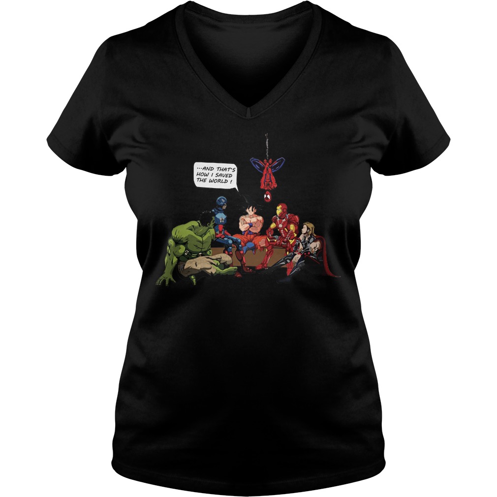 Songoku Avengers Thats Saved World V Neck