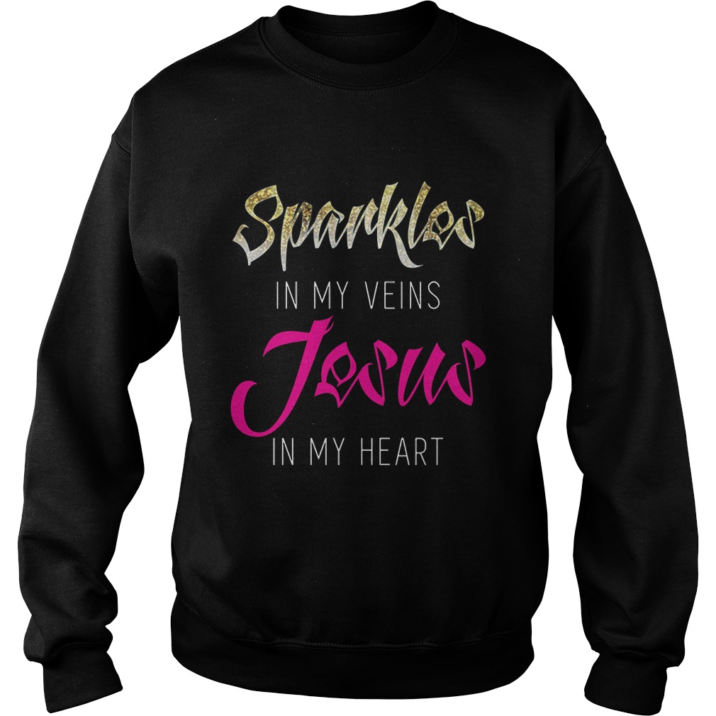 Spankles Veins Jesus Heart Sweatshirt
