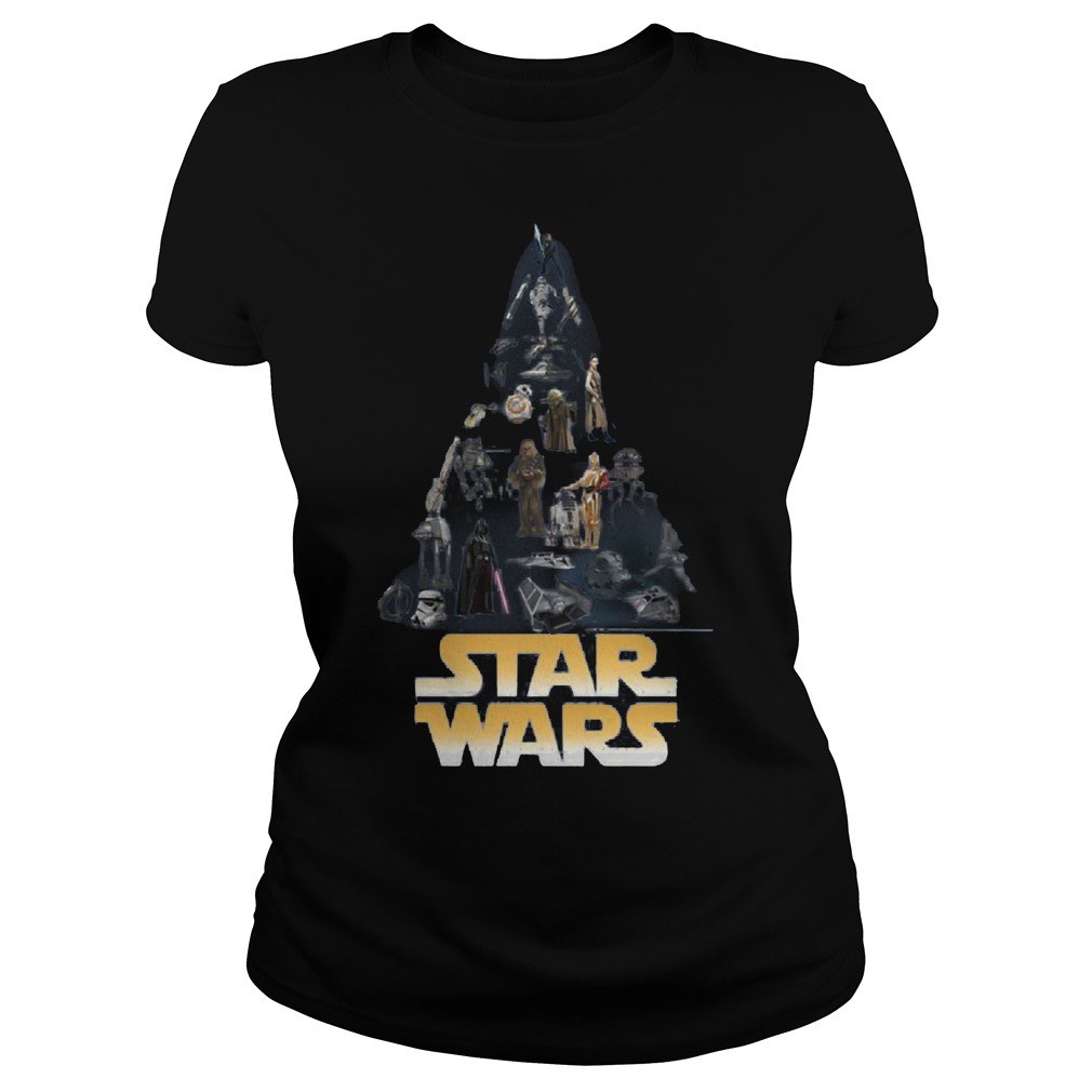 Star Wars Christmas Last Jedi Christmas Luke Star War Heavy Blend Ladies Tee