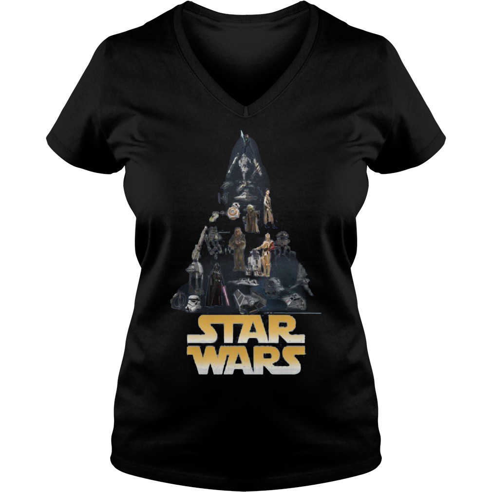 Star Wars Christmas Last Jedi Christmas Luke Star War Heavy Blend Ladies V Neck