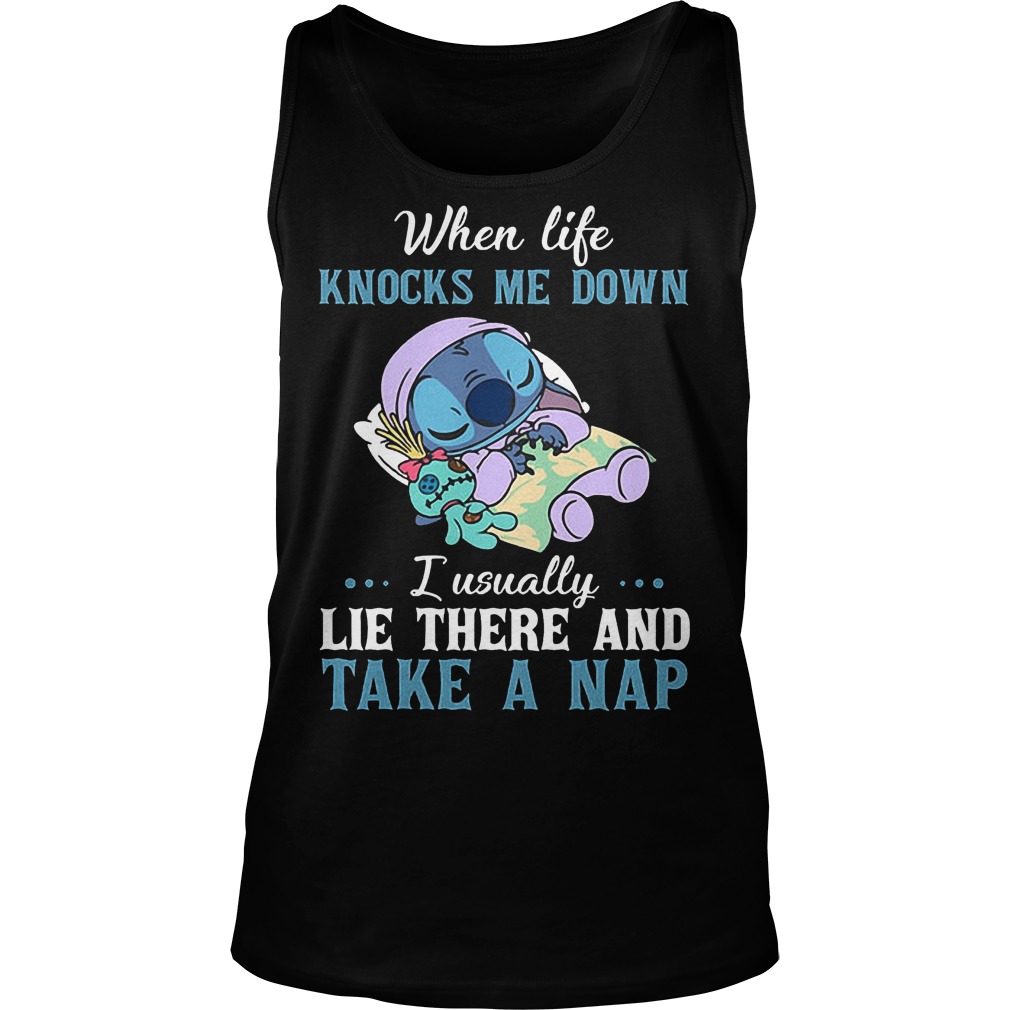 Stitch Life Knocks Ussually Lie Take Nap Tank Top