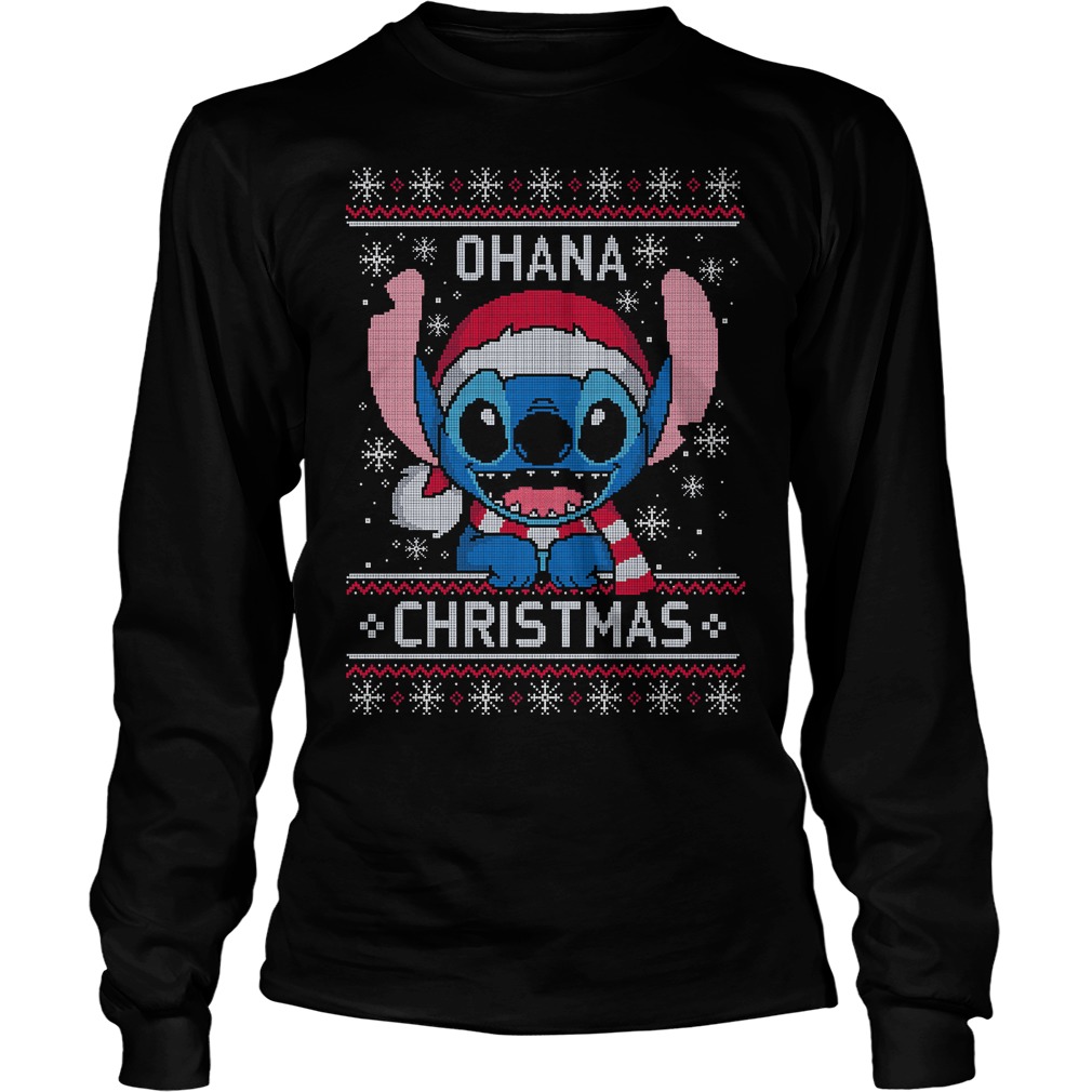 Stitch Ohana Ugly Christmas Unisex Longsleeve Teee