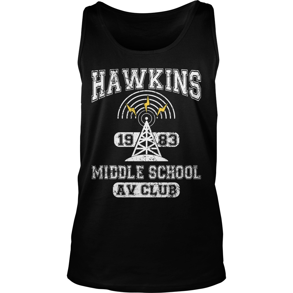 Stranger Things Middle School Hawkins Av Club Unisex Tank Top