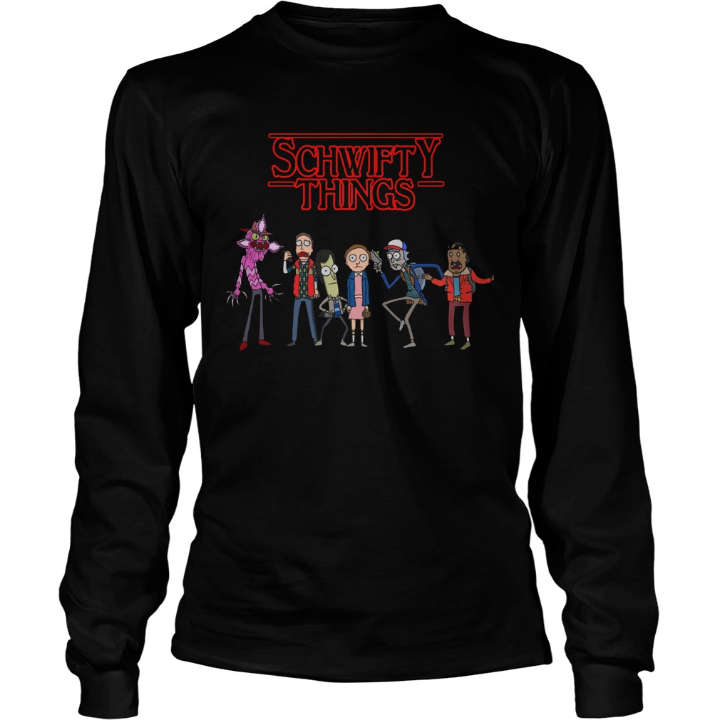 Stranger Things Rick Morty Schwifty Things Longsleeve Tee