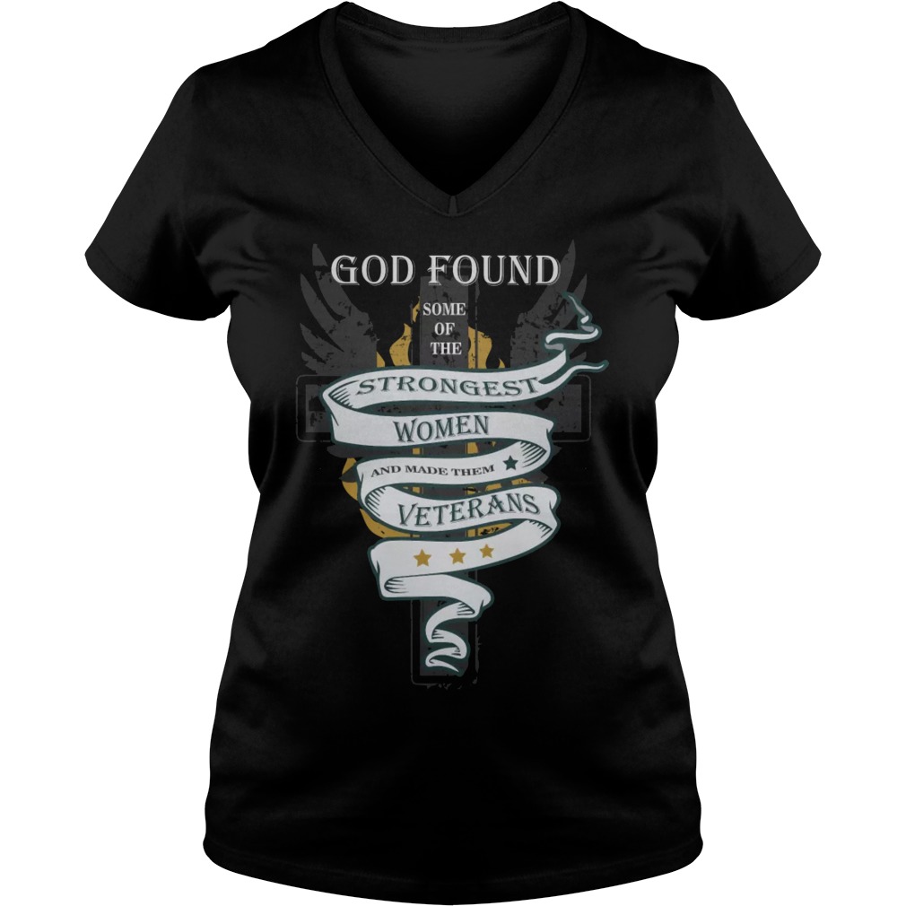 Strongest Women Veterans Ladies V=neck