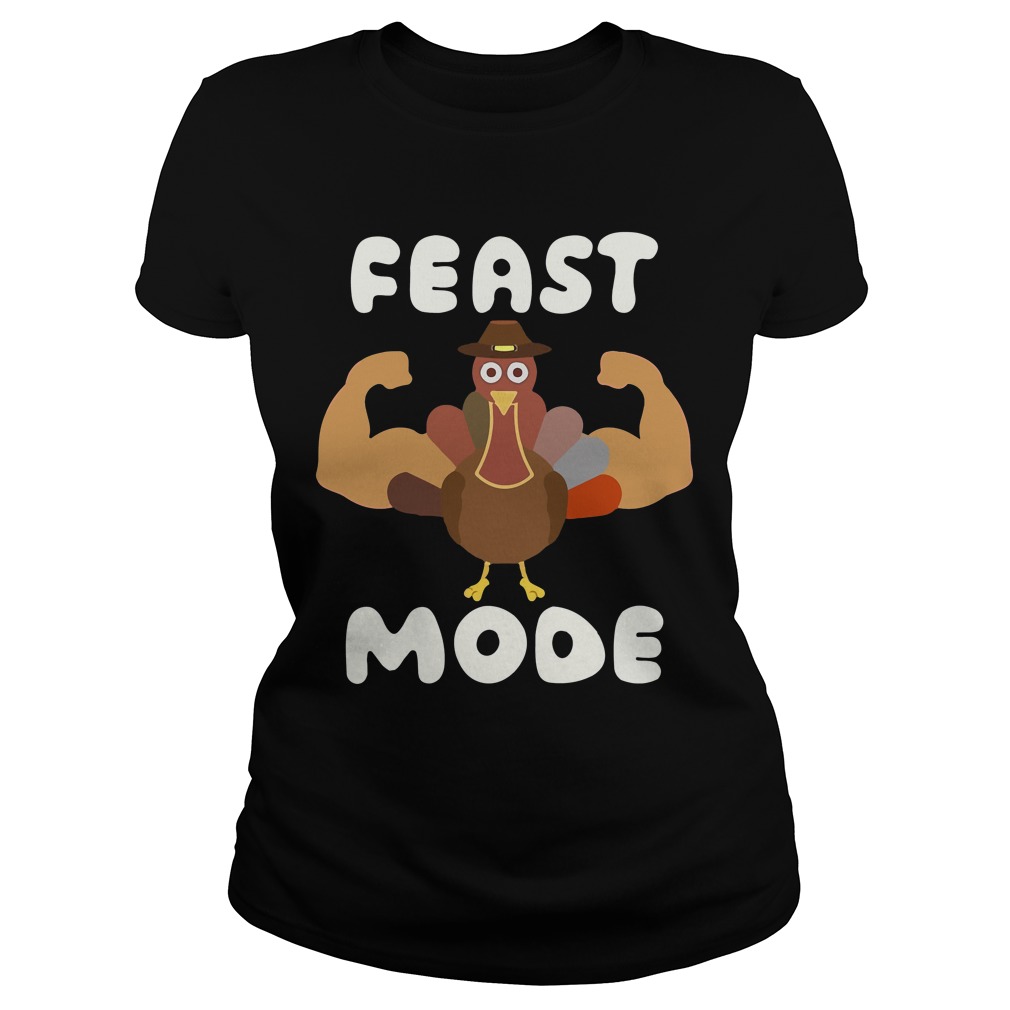 Thanksgiving Holiday Feast Mode Turkey Ladies Tee
