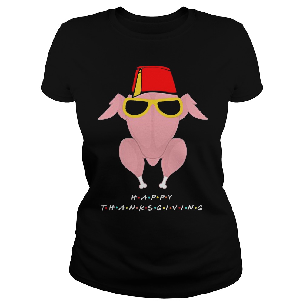 Thanksgiving Turkey Thug Life Ladies Tee