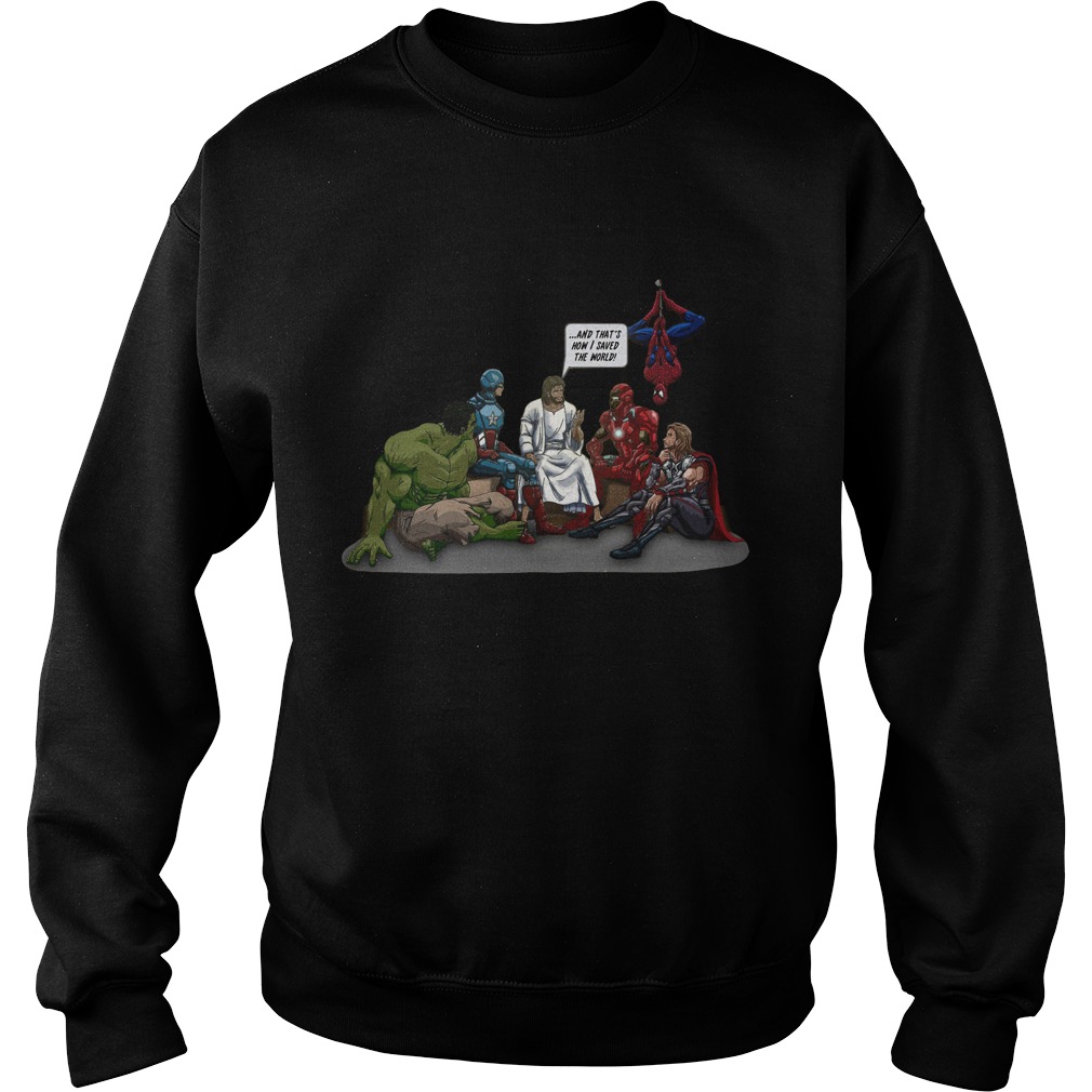 Thats Saved World Jesus Avenger Sweater