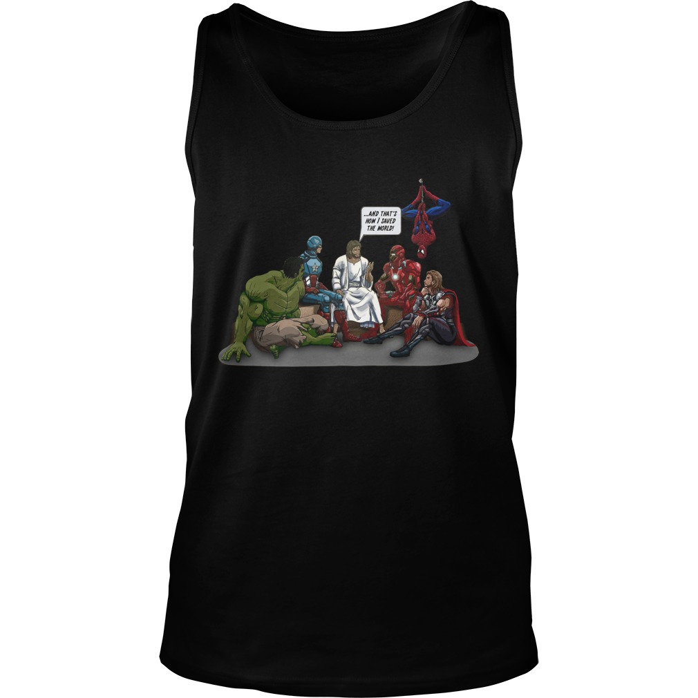 Thats Saved World Jesus Avenger Tank Top