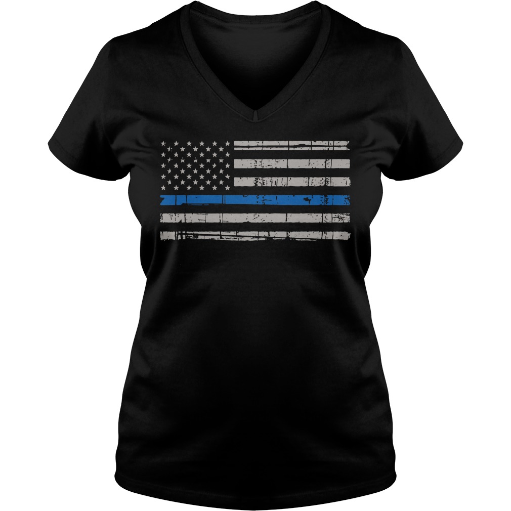 Thin Blue Line Pro Police Vneck