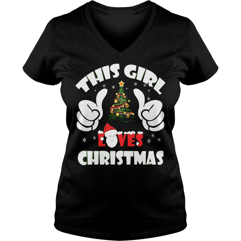 This Girl Loves Ugly Christmas Ladies V Neck