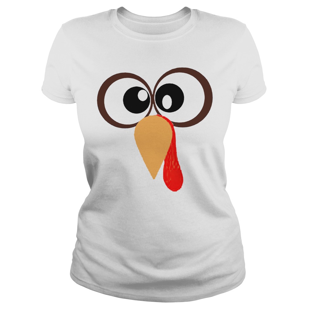 Turkey Face Pilgrim Thanksgiving Ladies
