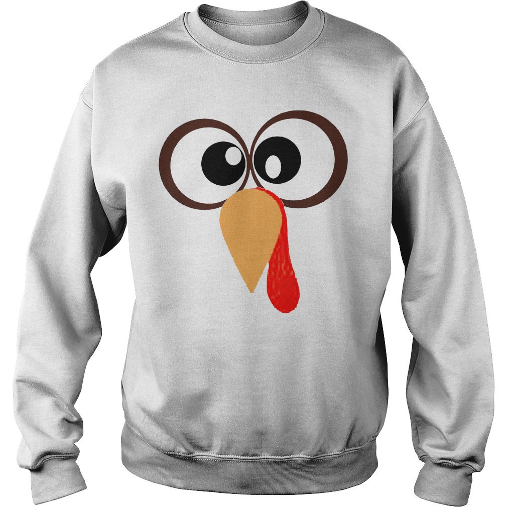 Turkey Face Pilgrim Thanksgiving Sweatshirt