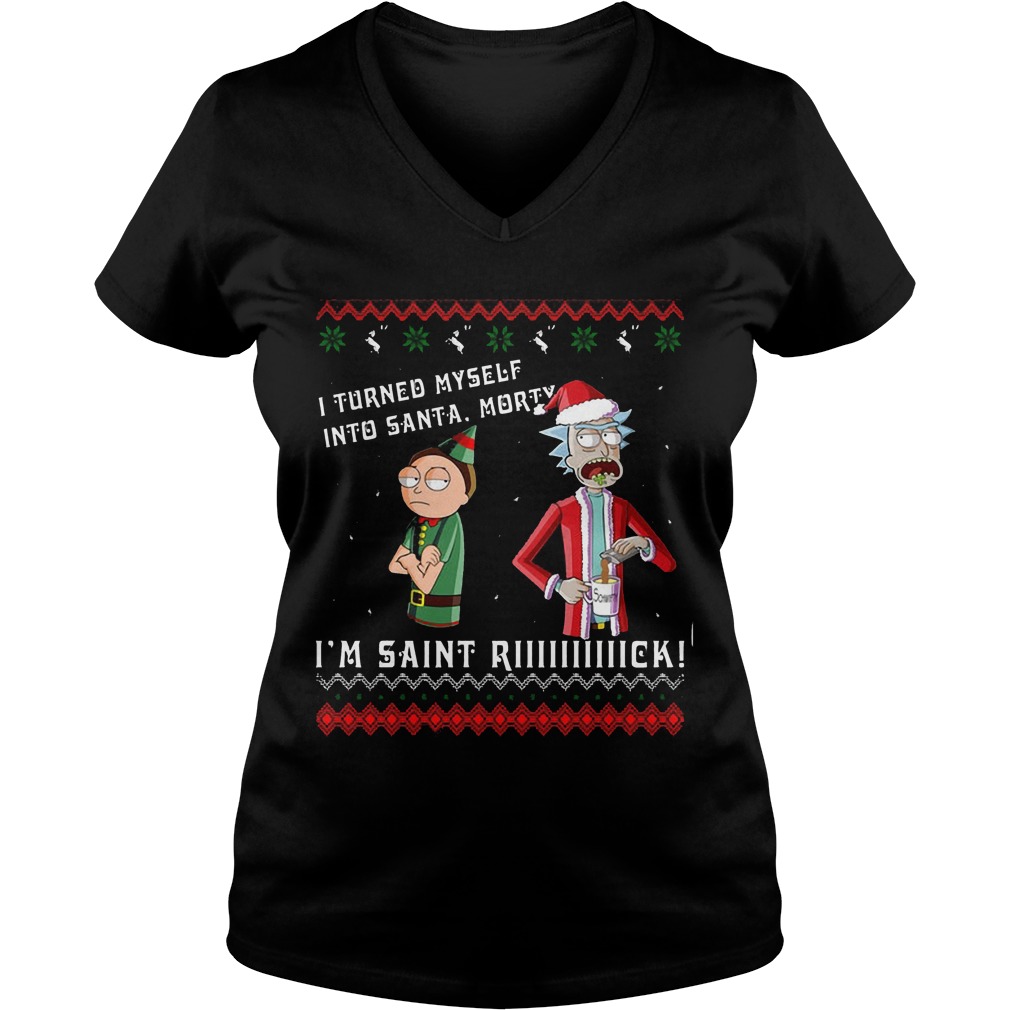 Turned Santa Morty Im Saint Rick Vneck