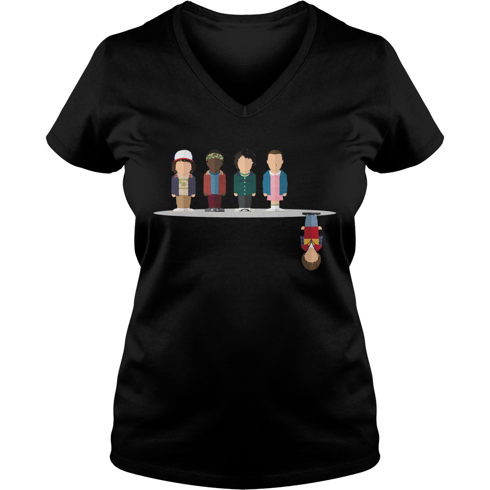 Upside Stranger Things Character Vneck
