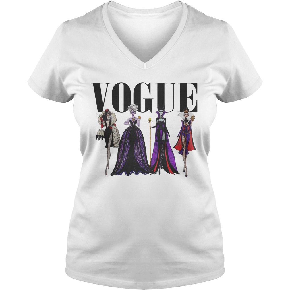 Vogue Disney Villains Evil Divas Paco Chicano Ladies V Neck