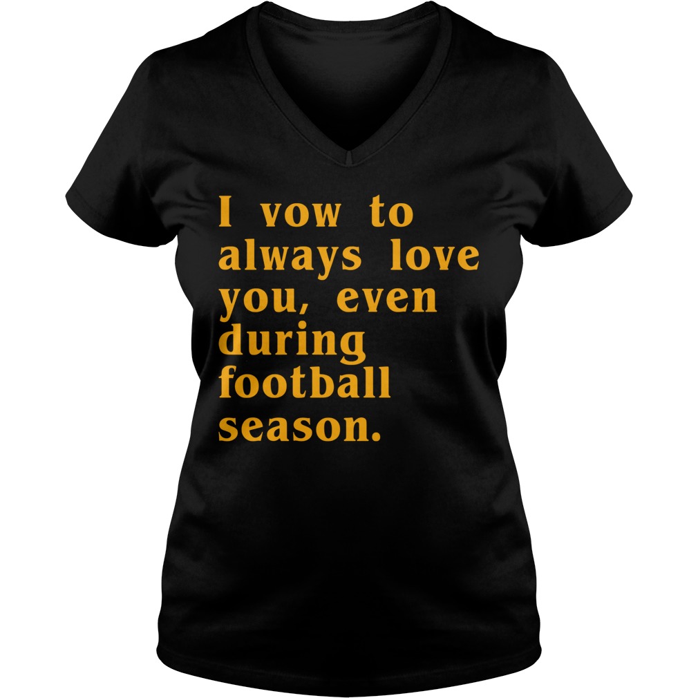 Vow Always Love Even Football Season V Neck