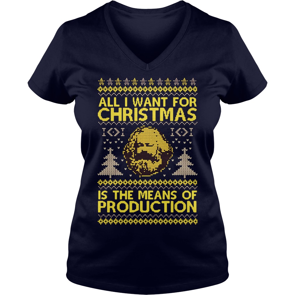 Want Christmas Means Production V Neck