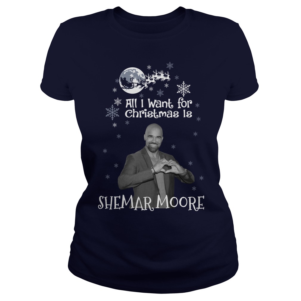 Want Christmas Shemar Moore Sweat Ladies Tee