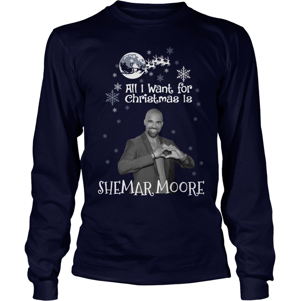 Want Christmas Shemar Moore Sweat Longsleeve Tee