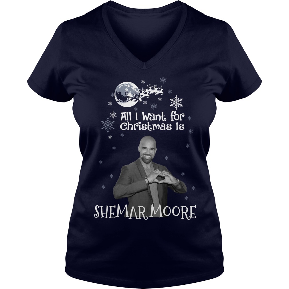 Want Christmas Shemar Moore Sweat V Neck