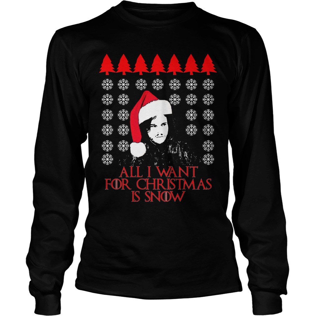 Want Christmas Snow Ugly Christmas Longsleeve