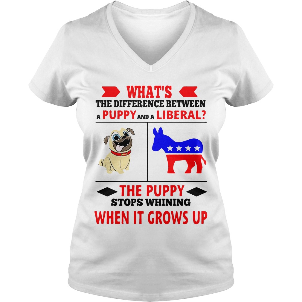 Whats Difference Puppy Liberal Puppy Stops Whining Grows V Neck