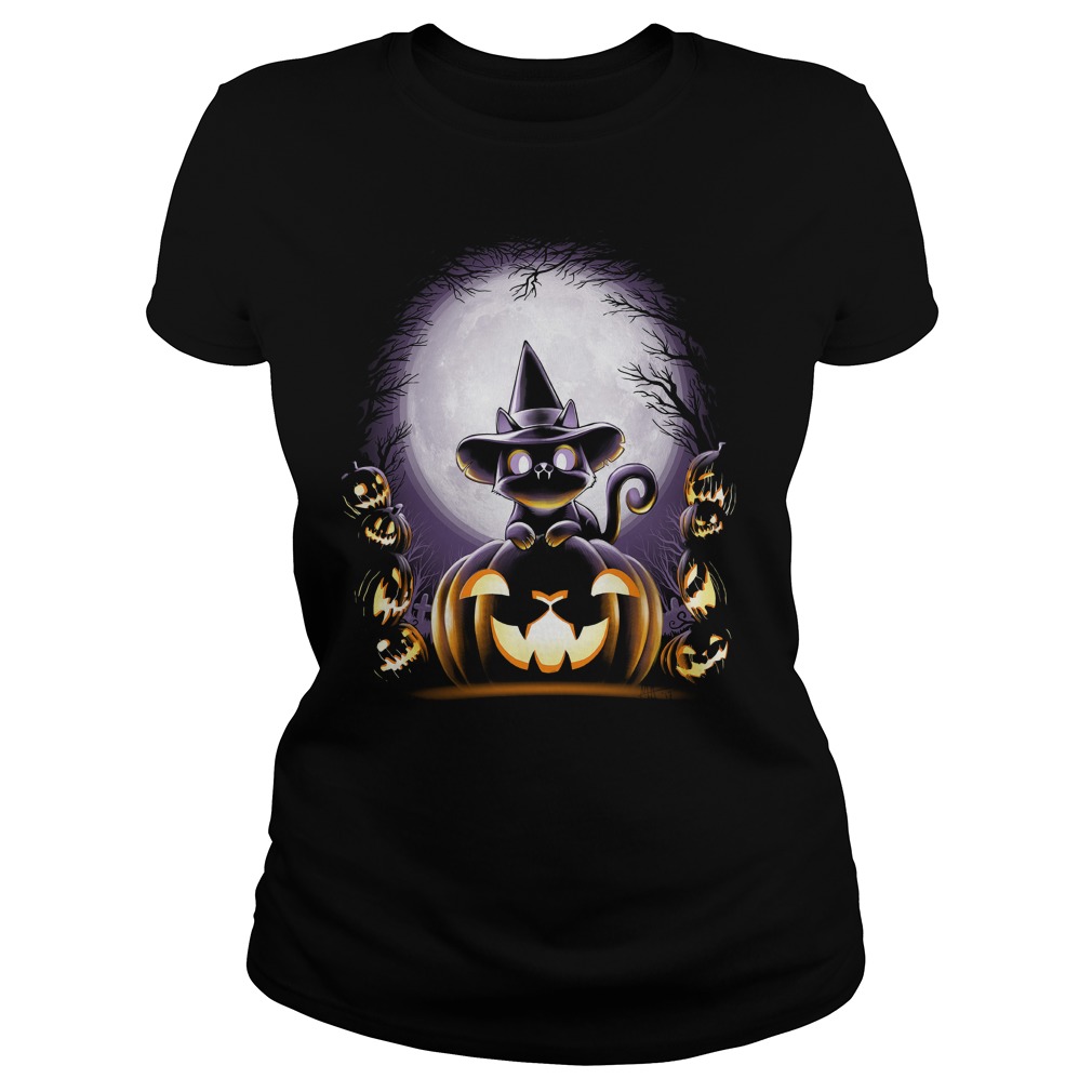 Witch Cat Night Ladies Tee