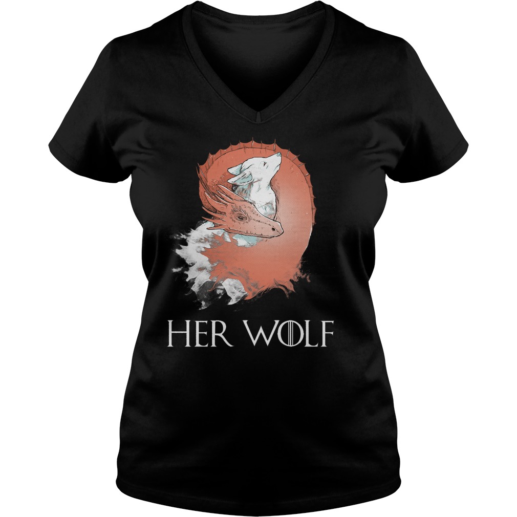 Wolf Game Thrones Vneck