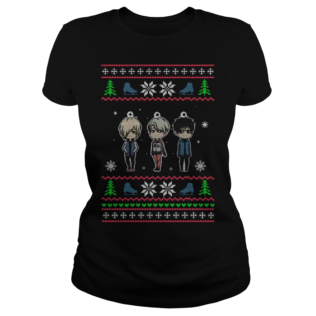 Yuri On Ice Ugly Christmas Ladies Tee