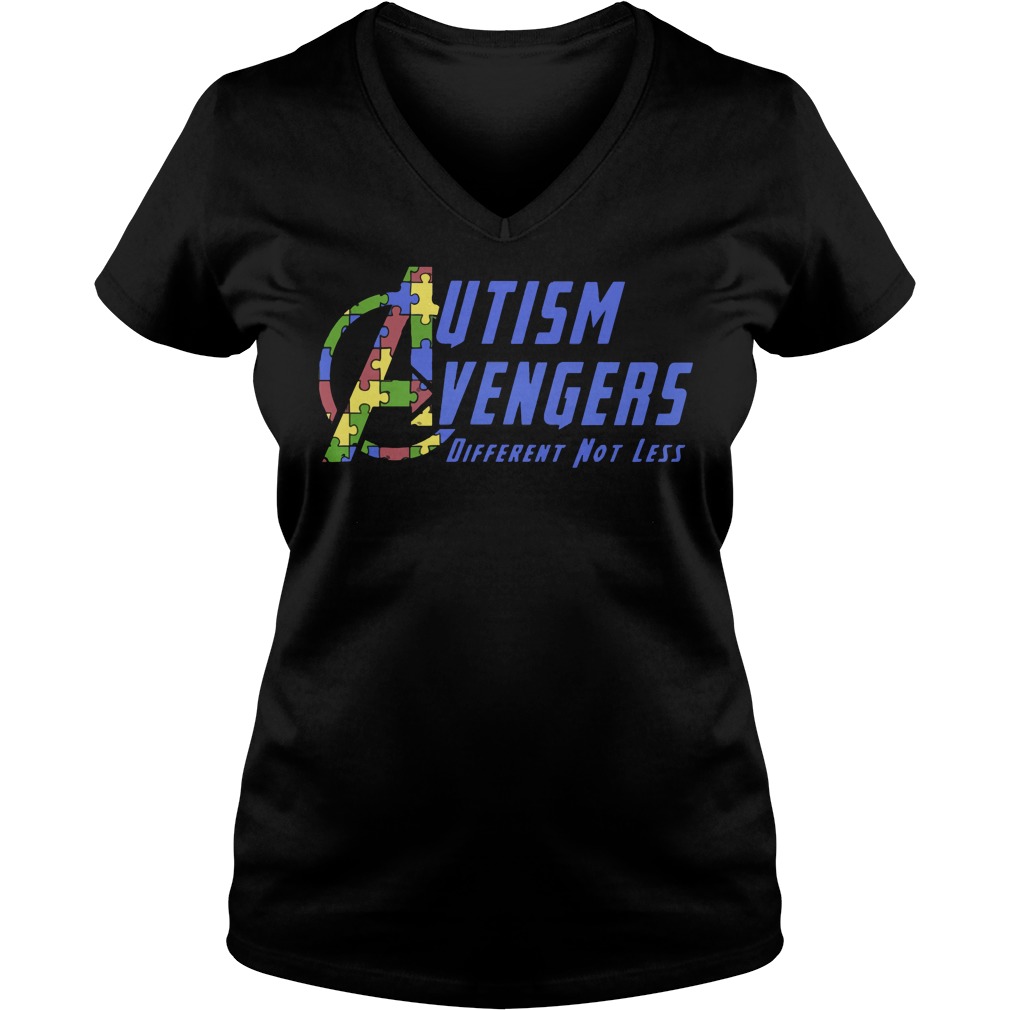 Autism Vengers Different Not Less V Neck