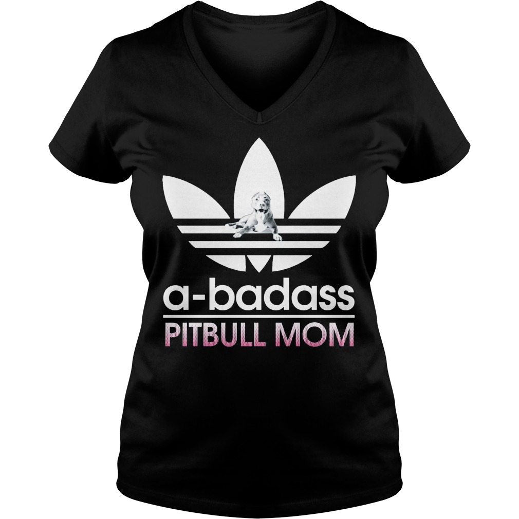 Badass Pibull Mom Ladies V Neck
