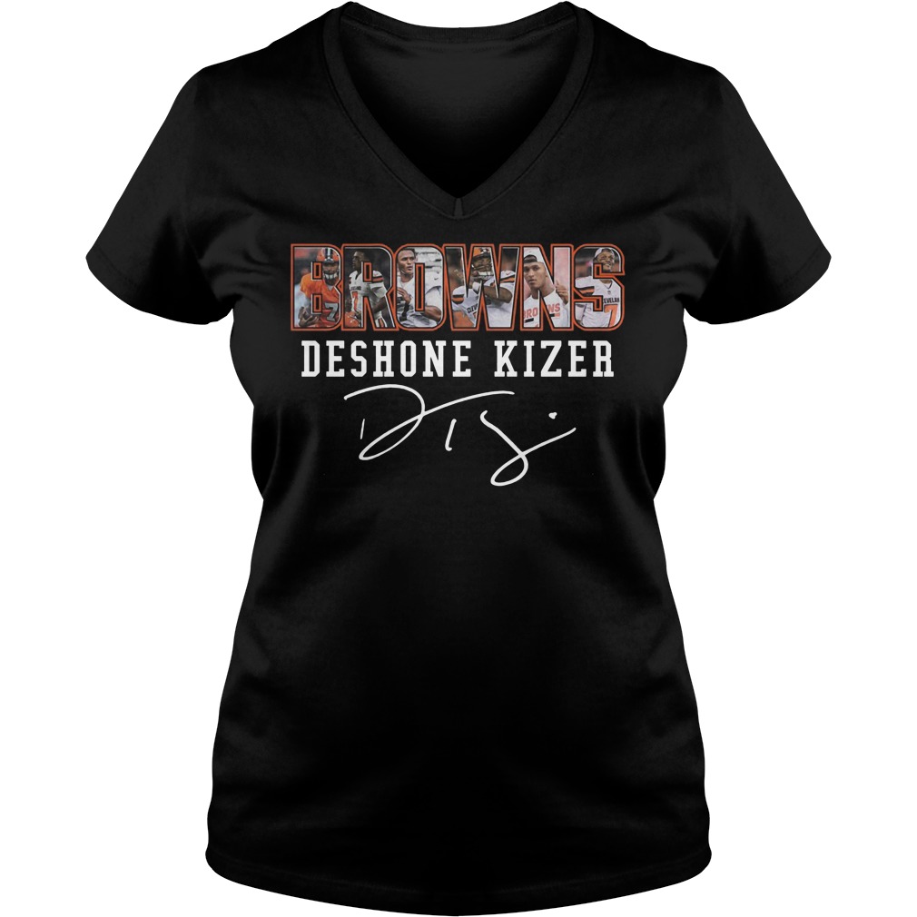 Browns Deshone Kizer Signed Ladies V Neck