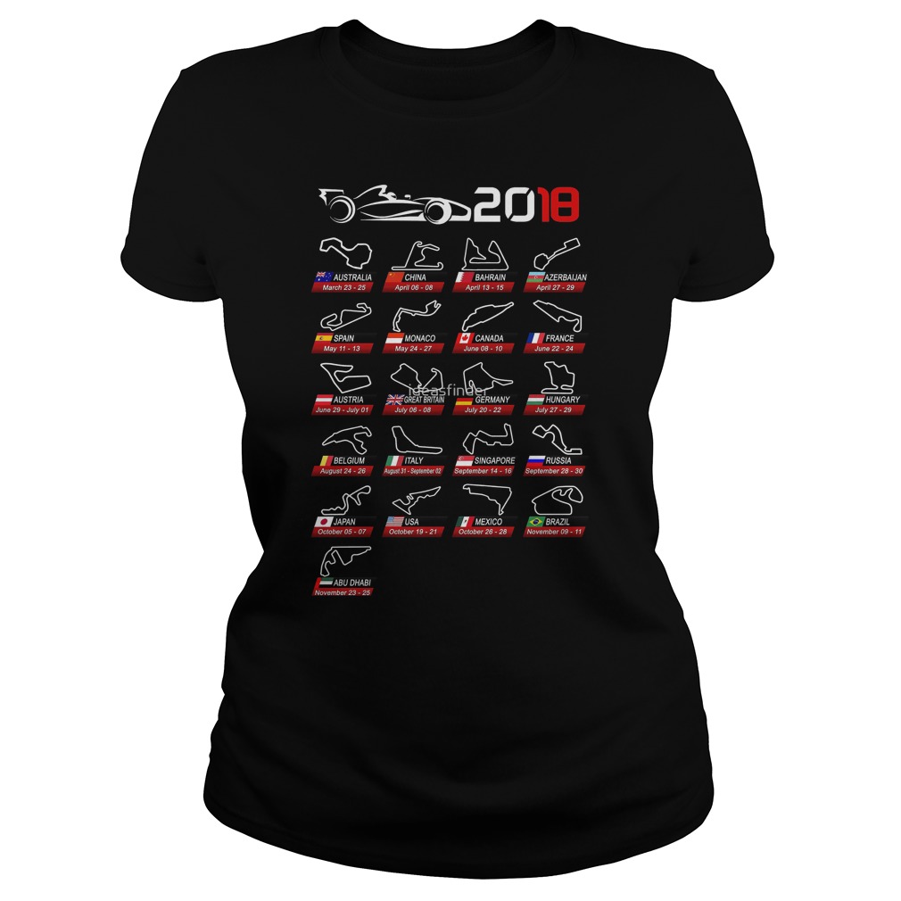 Calendar F1 2018 Circuits Sport Ladies