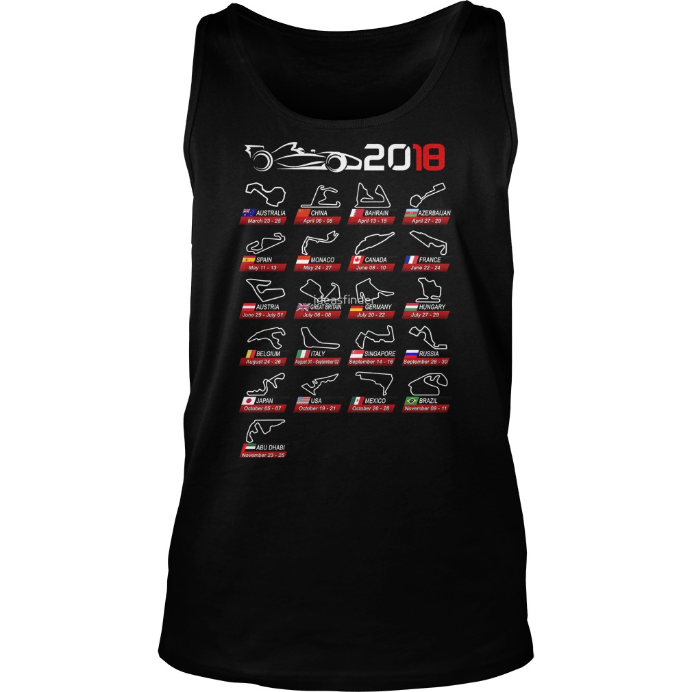 Calendar F1 2018 Circuits Sport Tanktop